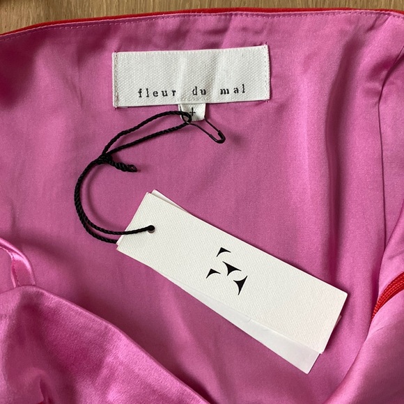 NWT Fleur du Mal silk dress new, size 4 - Picture 2 of 8